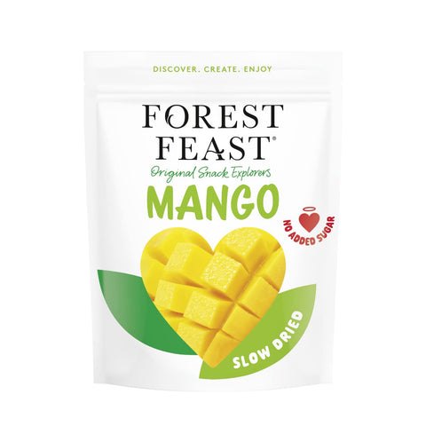 FOREST FEAST Exotic Dried Natural Mango 650g | Snack Size Pieces of Dried Fruit Mango with No Added Sugar & High in Fibre | Ready to Eat Snack, Vegan Option