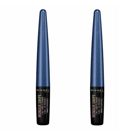 Rimmel Pack of 2 London Wonder Swipe 2-in-1 Liner to Shadow, Front Stage 013