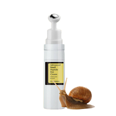 Grospe Snail Repair Eye Cream, Advanced Snail Peptide Under Eye Cream for Dark Circles, with 360Ã‚Â° Massage Ball Reduces Wrinkles & Fine Lines, Moisturizes, and Tightens Puffy Eyes for Men & Women