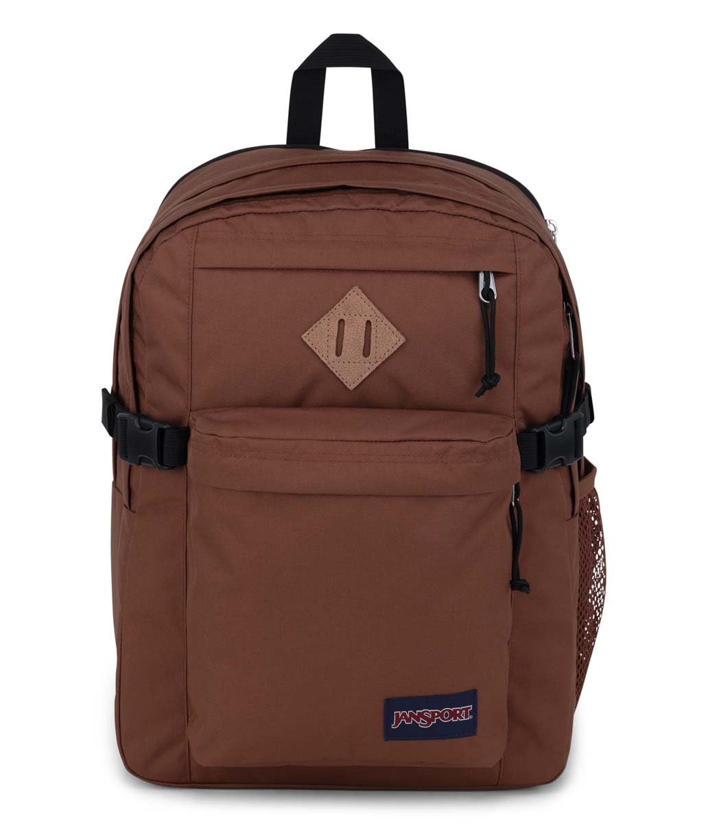 JanSport Main Campus Backpack - Travel, or Work Bag w 15-Inch Laptop Sleeve and Dual Water Bottle Pockets, Basic Brown