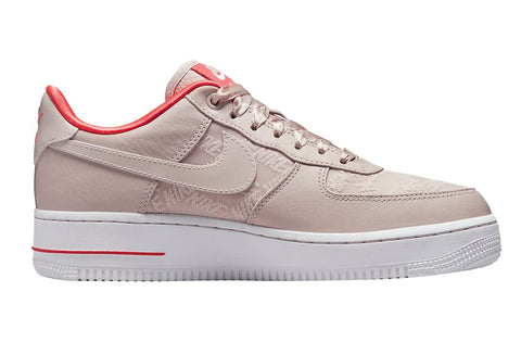 Nike Air Force 1 '07 Women's Shoes Fossil Stone/Laser Crimson/White/Fossil Stone (Women's, Numeric_7)