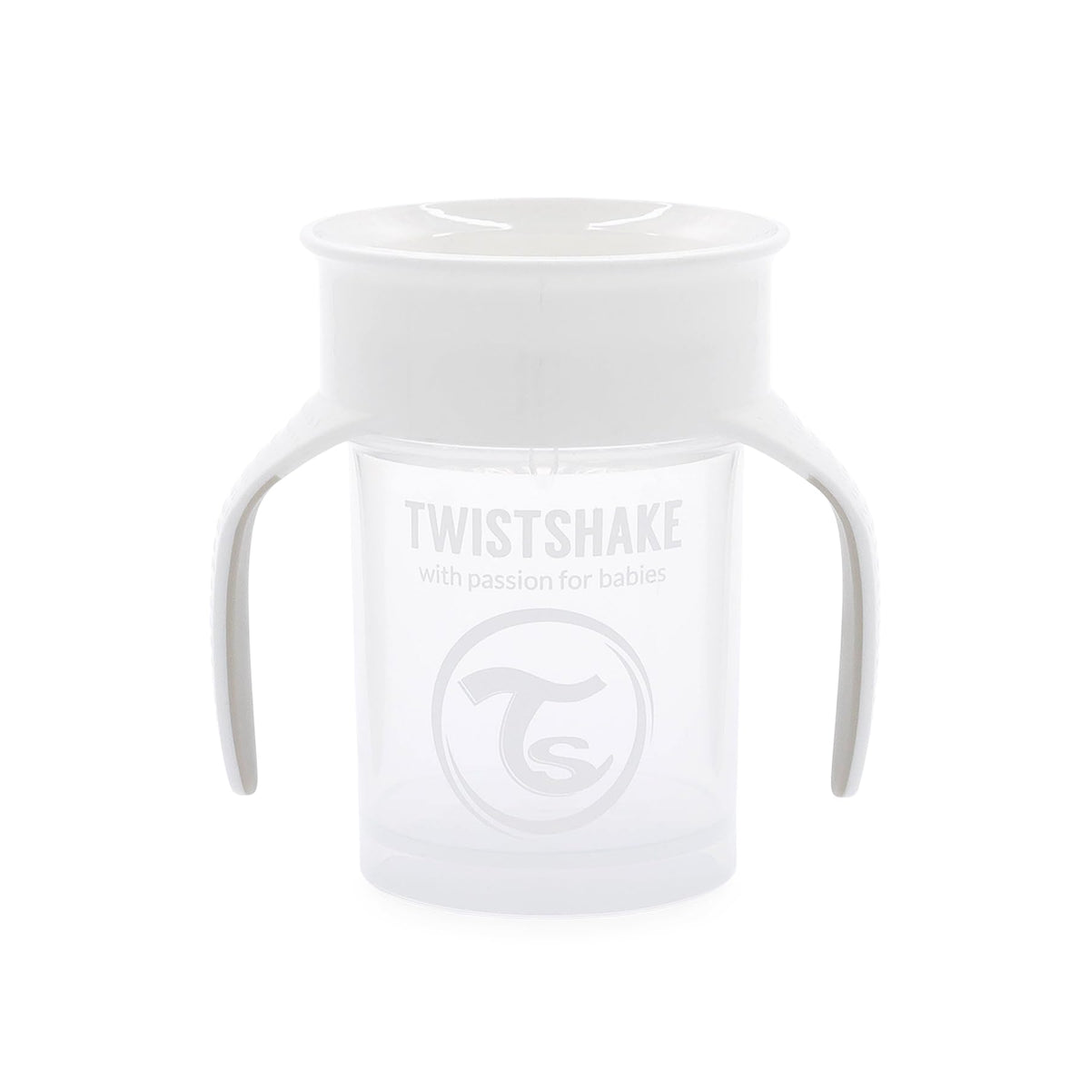 Twistshake 360 Cup | Leakproof Baby Sippy Cup - 230ml | Baby Water Bottles | Leak-Proof Drinking Cup | BPA-Free Baby Drinking Cup | Training Drinking Cup for Children | White