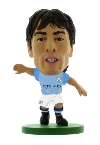 SoccerStarz SOC229 Man City David Silva-Home Kit (2019 Version) /Figures, Green