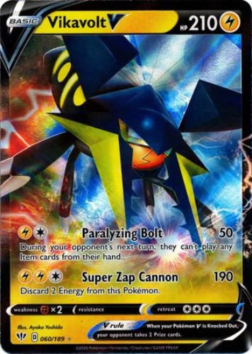 Vikavolt V - 60/189 - Ultra Rare Sword & Shield Darkness Ablaze Singles