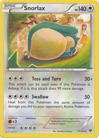 Pokemon - Snorlax (77/124) - XY Fates Collide