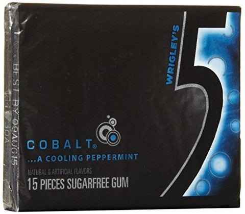 5 Cobalt Sugar Free Chewing Gum, 15ct (Pack of 6)6