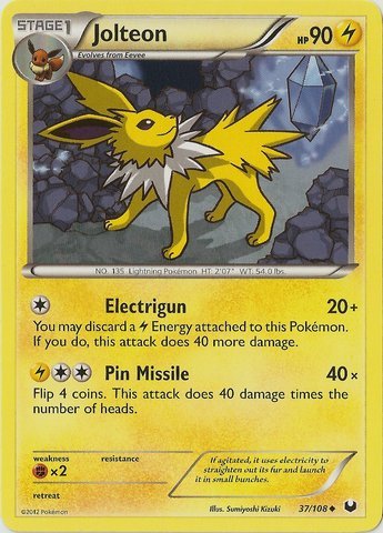 Pokemon - Jolteon (37/108) - BW - Dark Explorers