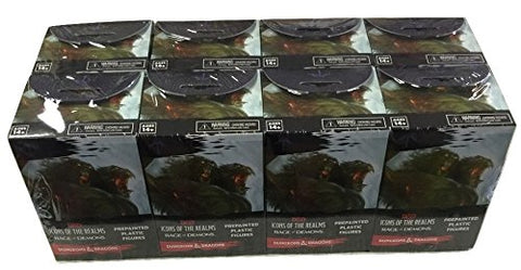 WizKids Dungeons & Dragons - D&D - Icons of The Realms: Rage of Demons Sealed Booster Brick (8 Booster Packs) Miniatures Figures