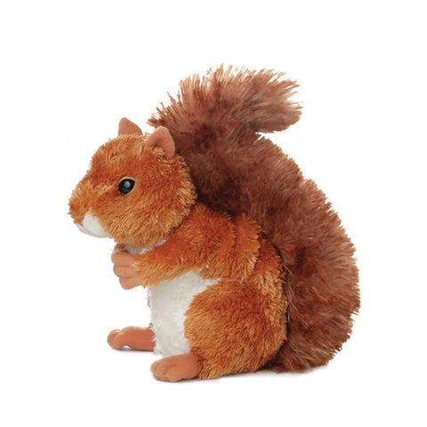 Aurora 12290 Mini Flopsies Nutsie the Red Squirrel, 20 cm, Plush Toy, Multi-Colour