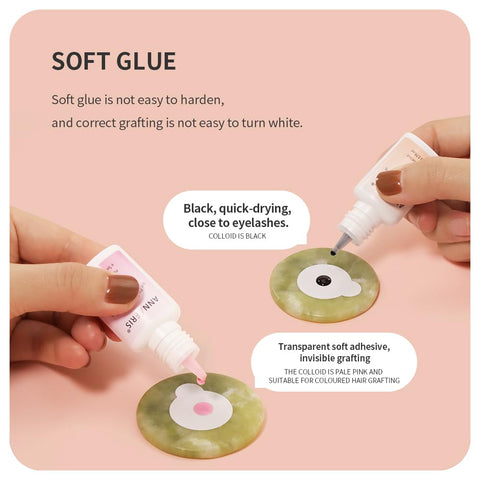 ANNAFRIS Eyelash Extension Glue, Extra Powerful Lash Glue for Eyelash Extensions, 2-3 Sec Dry Time/3 Weeks Retention/Waterproof & Anti-Oil Eyelash Glue for Professional Use (5ml)