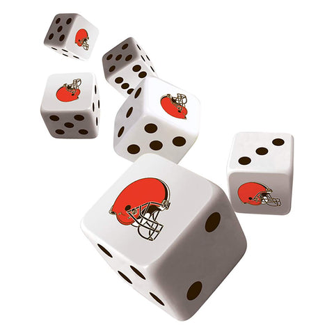 MasterPieces Game Day - NFL Cleveland Browns - 6 Piece Team Logo Dice Set - D6 Standard Size