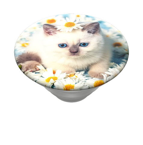 PopSockets PopTop (Top only. Base Sold Separately) Swappable Top for PopSockets Phone Grip Base, PopTop Animal - Purr-fect Flower