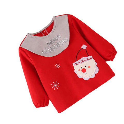 Christmas Baby Bib Waterproof Smocks: Long Sleeve Baby Eating Smock Feeding Bibs for Baby Kids Toddlers Xmas Holiday Supplies