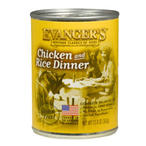 Evangers Classic Chicken And Rice Dinner For Dogs, 12 Pack, 13-Ounce Cans (10118)