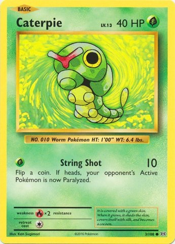 Pokemon - Caterpie (3/108) - XY Evolutions