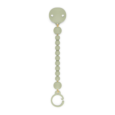 Suavinex Color Essence Silicone Baby Pacifier Clip, Single Piece 100% Soft Silicone Chain, Baby Accessories, Baby Essentials, Designed in Spain (Jungle Green)