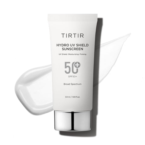 TIRTIR Hydro UV Shield Sunscreen | SPF 50+ UVA/UVB Protection, Lightweight, No White Cast, Non-greasy, Korean Sunscreen, 1.69 Fl Oz (Pack of 1)