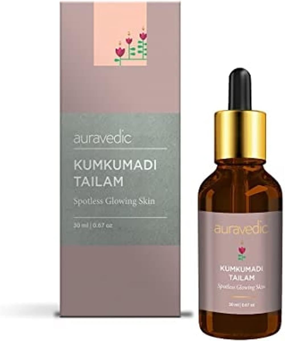 Auravedic Kumkumadi Tailam Face Oil For Glowing Skin - 30ml/1.01 fl.oz