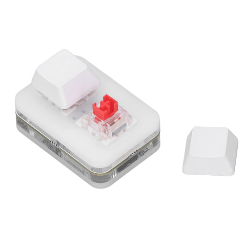 Hot Swap 2 Keys Game Keyboards, Mini USB Mechanical Keypad with Red Switch,Programmable Gaming PC 2 Keys Keyboards, for Rhythm Games Copy Paste Function (White)