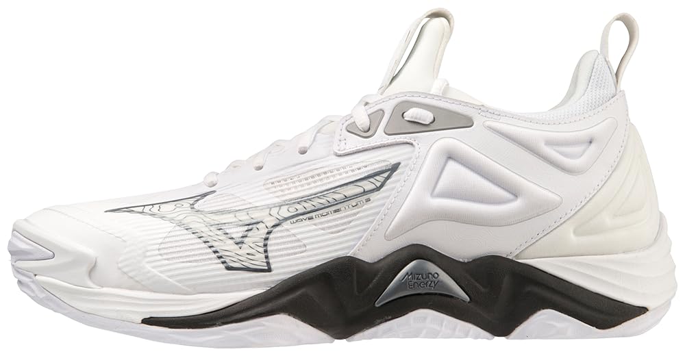 Mizuno Wave Momentum 3 Men's Volleyball Shoe, White-Black, 13