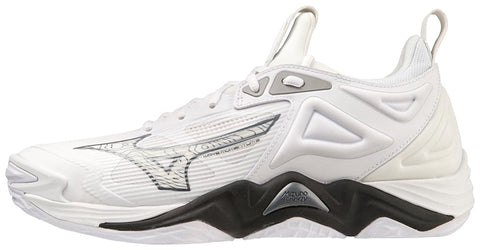 Mizuno Wave Momentum 3 Men's Volleyball Shoe, White-Black, 10