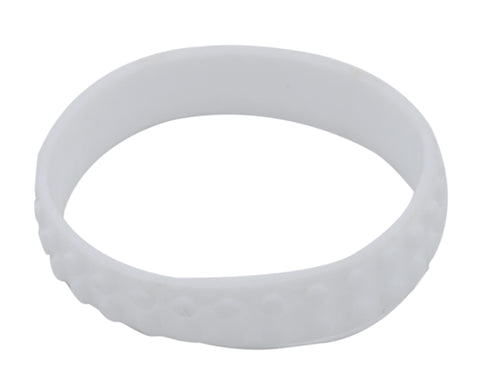 Komonee White Toy Block Bricks Silicone Wristband