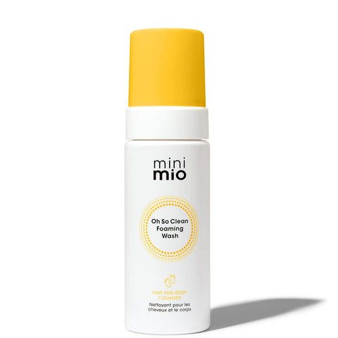 Mama Mio Mini Mio Oh So Clean Foaming Hair and Body Wash 150ml | Suitable for Newborns and Sensitive skin, Vegan, Cruelty-free, Dermatologically tested, Paediatrician approved