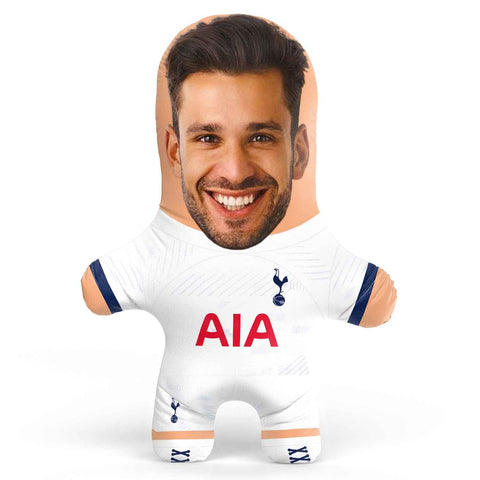 Snugzy Official Tottenham Hotspur Mini Me Doll | Personalised Tottenham Cushion | Tottenham Hotspur Gifts for Men | Tottenham Hotspur Gifts for Boys | Football Cushion Featuring Your Photo