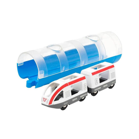 BRIO World Tunnel and Travel Train Toy for Kids Age 3 Years Up - Compatible with Most BRIO Railway Sets and Accessories