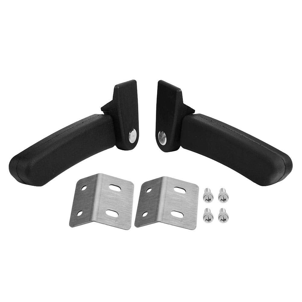 KIMISS Motorcycle Rear Seat Armrests Kit, ABS Plastic Passenger Seat Armrests Set Box Rear Seat Armrest