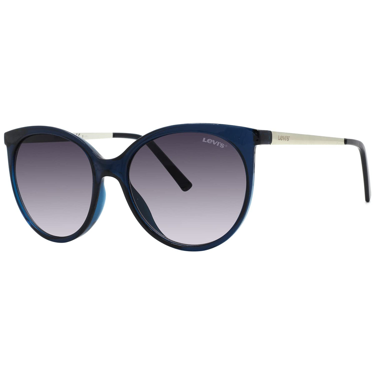 Levi's Women's Female Sunglass Style LEV105W Rectangular, Blue/Gray Shaded, 53mm, 19mm