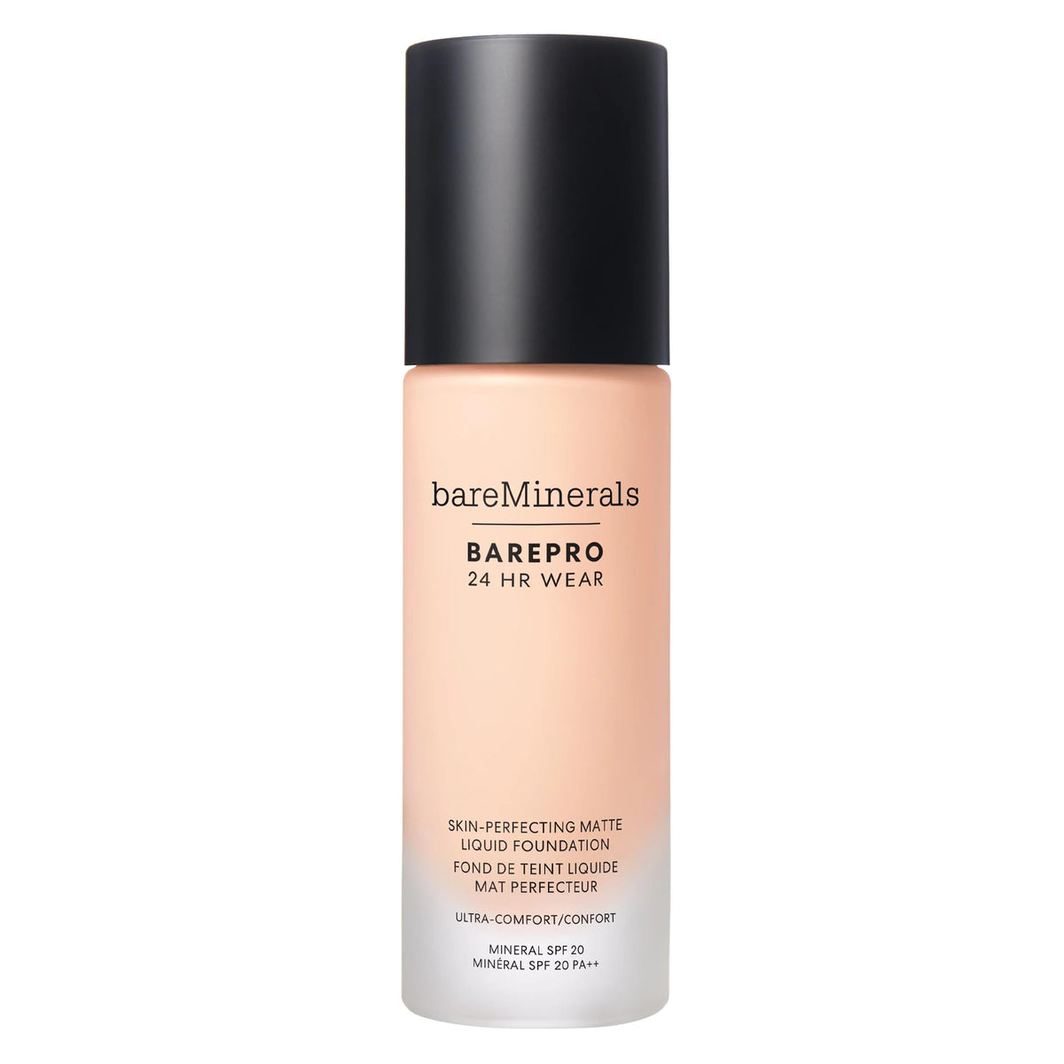 bareMinerals Barepro 24HR Wear Matte Liquid Foundation Mineral SPF 20, Full Coverage Matte Finish, Breathable Makeup for Face, Vegan (Fair 10 Neutral)