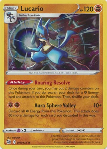 Lucario - 079/172 - Holo Rare - Sword & Shield: Brilliant Stars