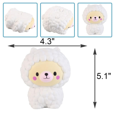 Anboor 5.1 Inches Squishies Sheep Bear Jumbo Kawaii Soft Slow Rising Scented Animal Squishies Stress Relief Kid Toys Children's Day