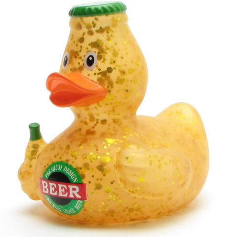 Duckshop Beer Rubber Duck, Squeaky Duck, Length: 8.5 cm