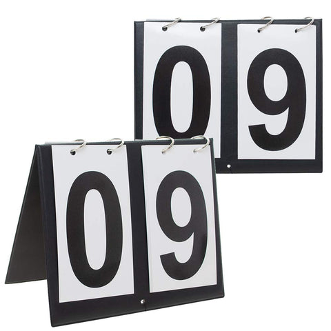 GOGO 2 Sets Portable Tabletop Sports Scoreboards, 00-99-Black Number