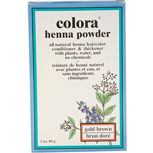 Colora Henna Powder Hair Color Gold Brown 2oz (2 Pack)