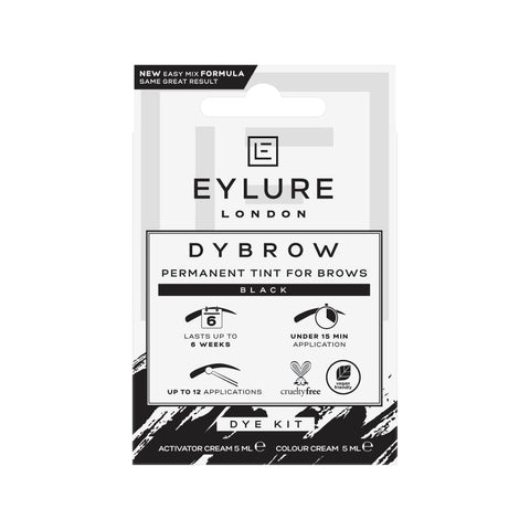 Eylure Dybrow Permanent Tint for Brows Dye Kit Black (Packaging may vary) 5ML