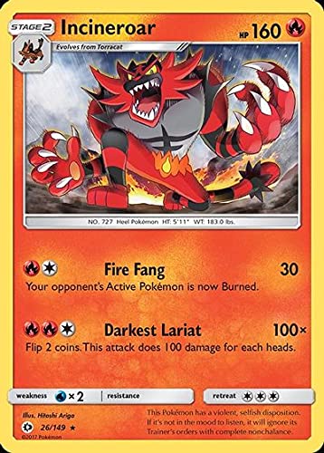 Pokemon - Incineroar - 26/149 - Rare