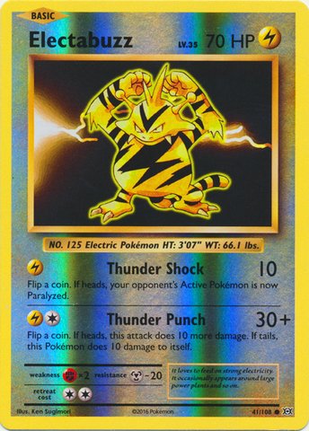 Pokemon - Electabuzz (41/108) - XY Evolutions - Reverse Holo