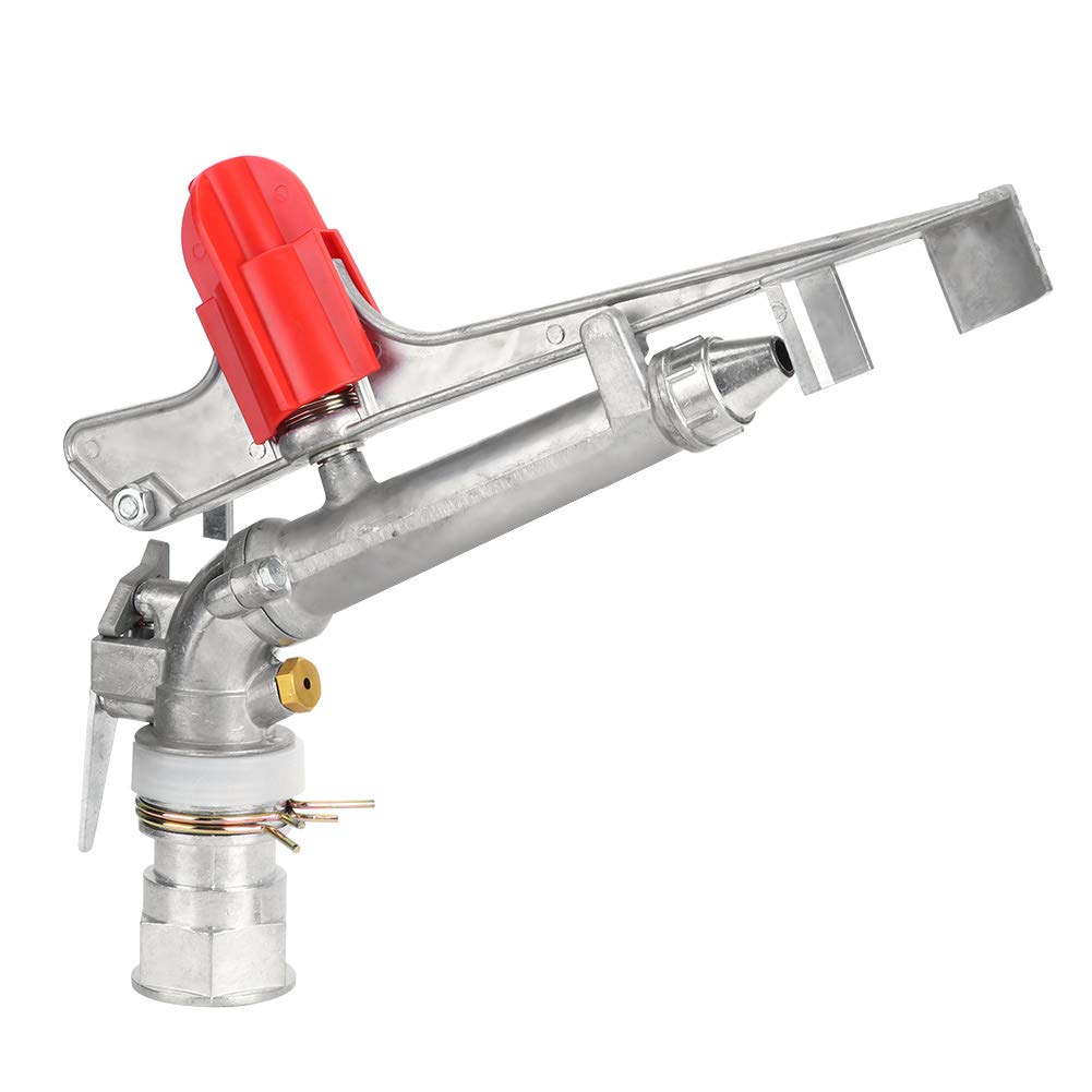 EVTSCAN 1.5in DN40 High Pressure Impact Rain Gun Sprinkler, with Dual Nozzle, Adjustable 360 Degree Automatic Rotating, for Covering Large Areas, Agriculture Field Crop Irrigation