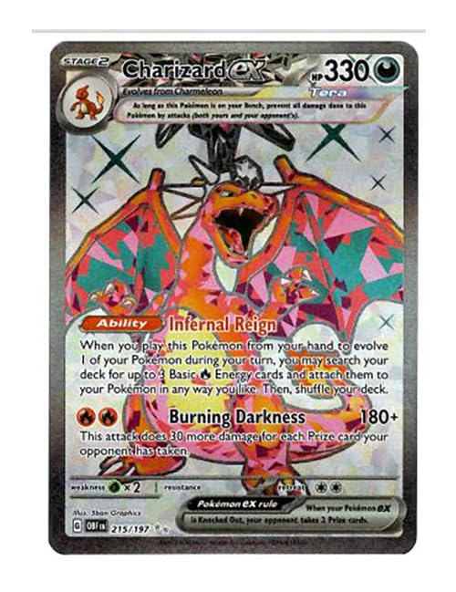 Pokemon - Charizard ex 215/197 - Obsidian Flames - Ultra Rare - Full Art