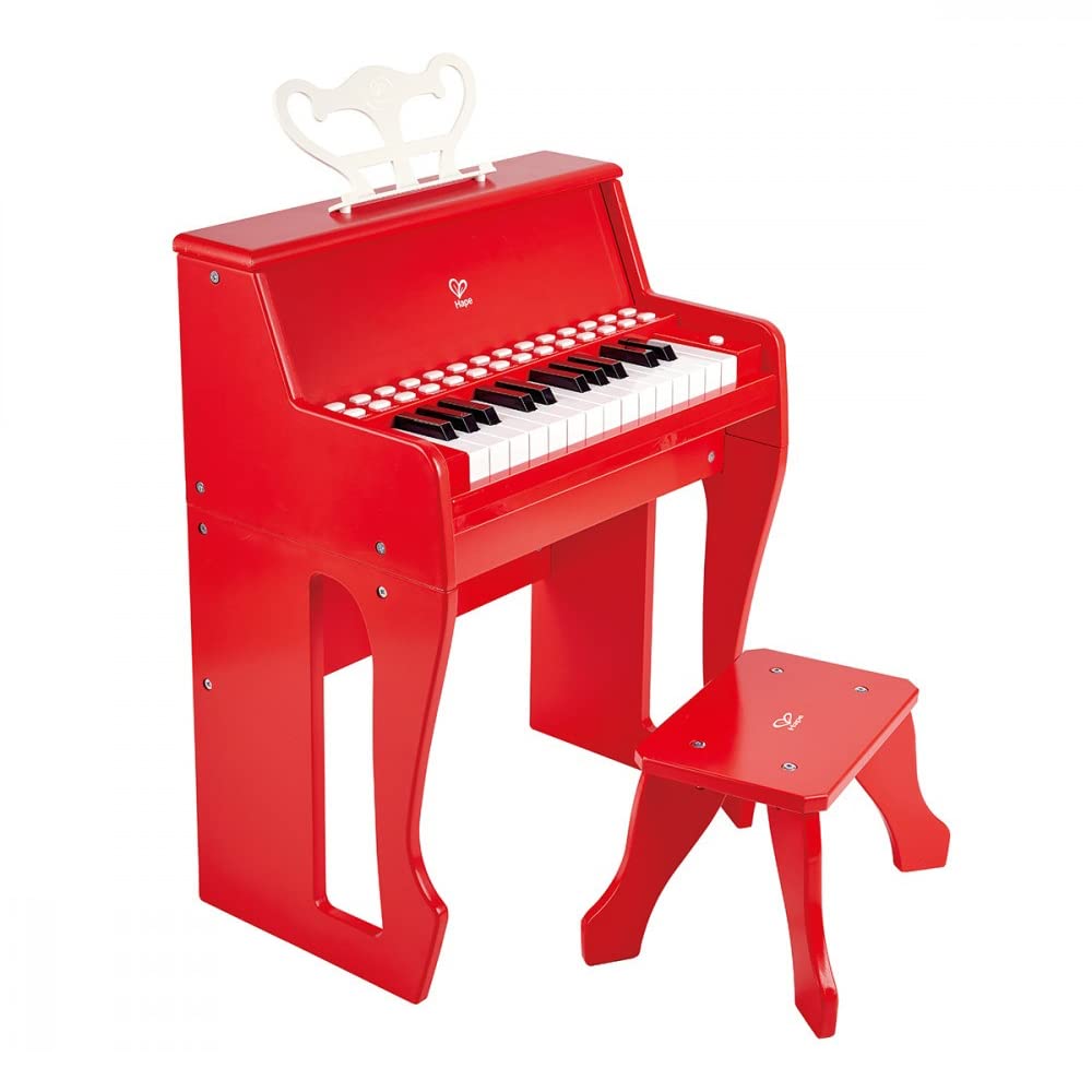 Hape Learn with Lights Red Piano with Stool