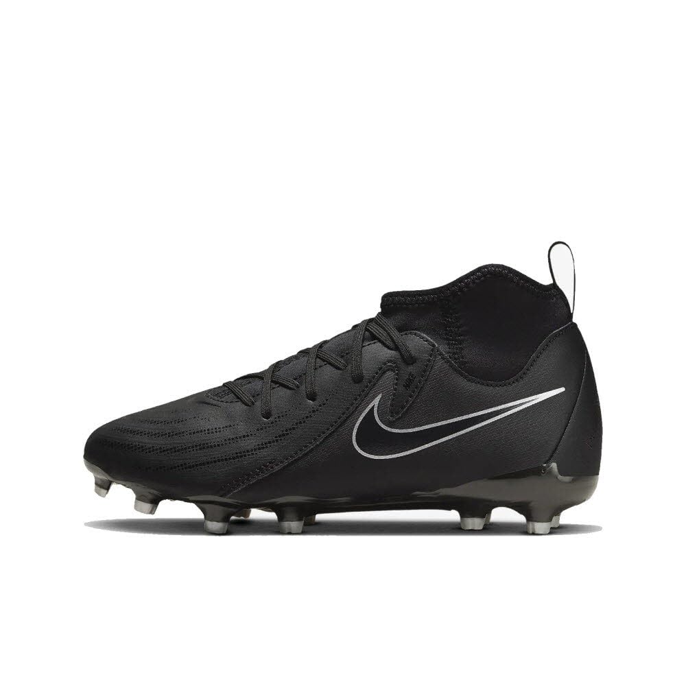 Nike Jr. Phantom Luna 2 Academy Little/Big Kids' MG Soccer Cleats (FJ2603-001, Black/Black) Size 3.5