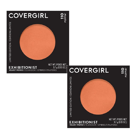 COVERGIRL Pack of 2 Exhibitionist Velvet Mono Eye Shadow, Poppin' 110