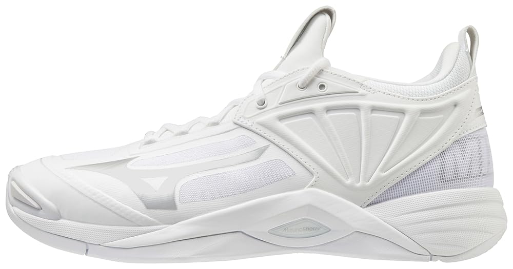 Mizuno 430298.0073.17.1200 Wave Momentum Men's Volleyball Shoe 12, White-Silver, 11 UK