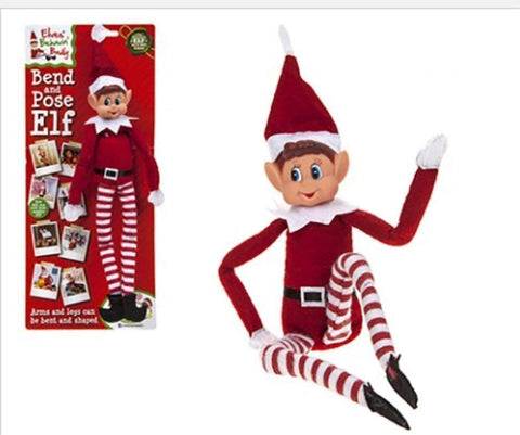 2 X VIP Elf Bendable Poseable Wired BOY Elf - VIP Elf for Christmas Accessory