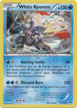 Pokemon - White Kyurem (21/124) - XY Fates Collide - Holo