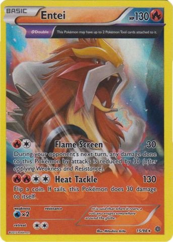 Pokemon - Entei (15/98) - Ancient Origins - Holo