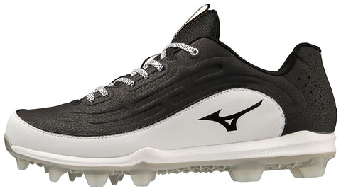 Mizuno Men's Ambition 3 Low TPU Baseball Cleats, Black/White, 6.5 UK